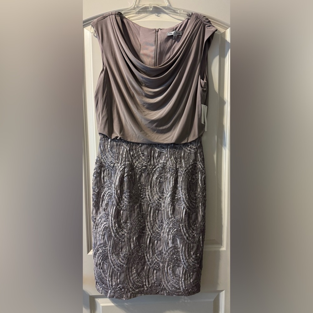 Elegant Soft Lilac Draped Dress